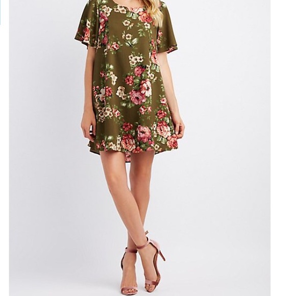 Floral Open-Back Shift Dress - Picture 2 of 5